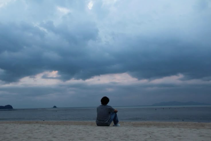 person thinking alone